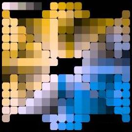 colour seen by color blind in yellow and blue